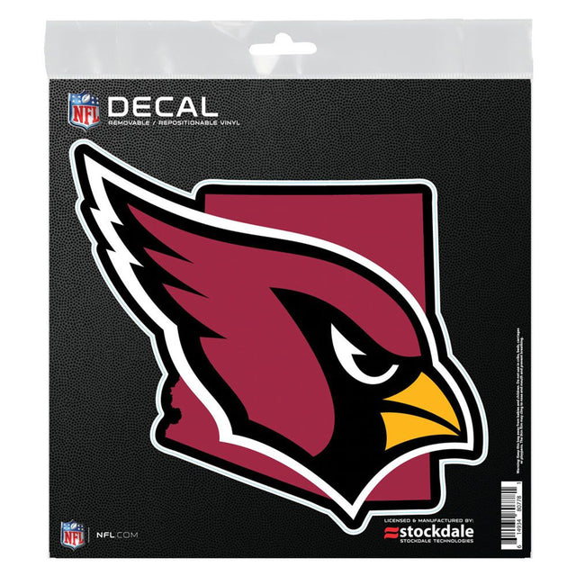 Calcomanía de los Arizona Cardinals de 6 x 6 para cualquier superficie y forma del estado