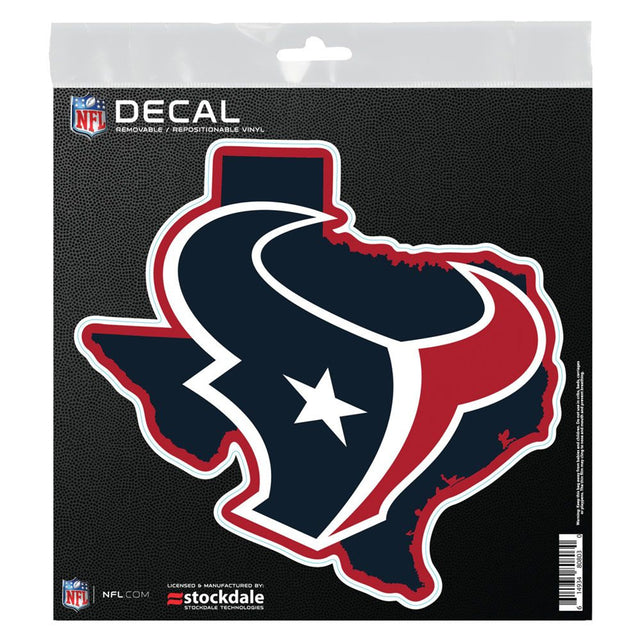 Calcomanía de los Houston Texans de 6 x 6 para cualquier superficie, forma del estado