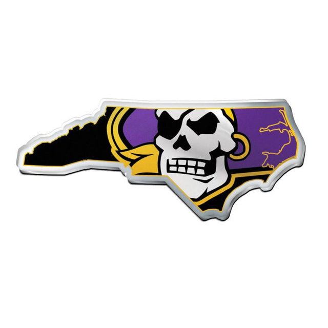 Emblema acrílico para automóvil de East Carolina Pirates STATE