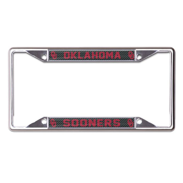 Oklahoma Sooners CARBON Lic Plt Frame S/S Printed