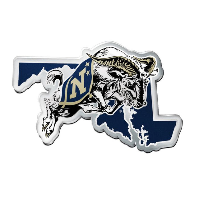 Navy Midshipmen STATE Acrylic Auto Emblem