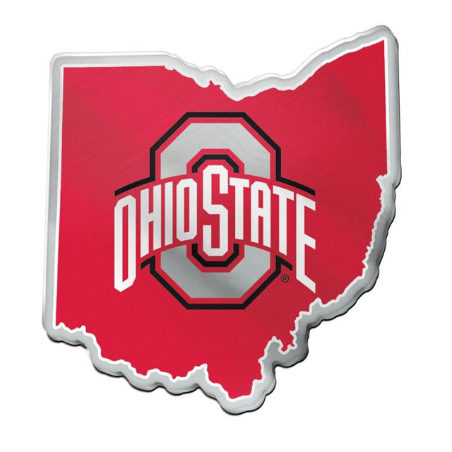 Ohio State Buckeyes STATE SHAPE Acrylic Auto Emblem