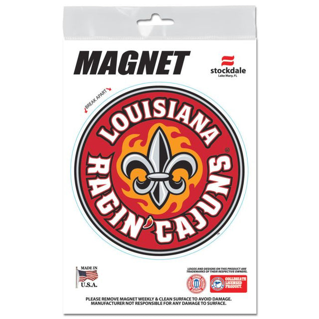 Luisiana - Imanes para exteriores de Lafayette Ragin Cajuns de 3" x 5"