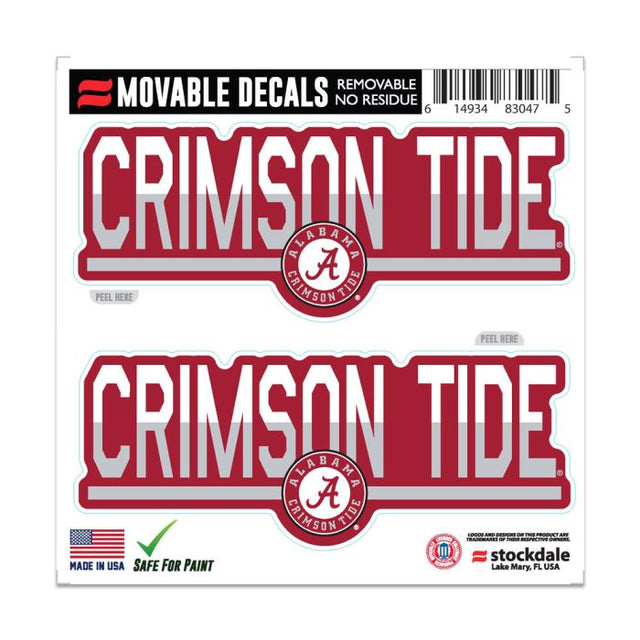 Calcomanía para todo tipo de superficies de Alabama Crimson Tide COLOR DUO de 6" x 6"