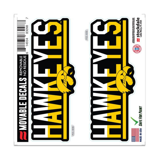 Iowa Hawkeyes COLOR DUO All Surface Decal 6" x 6"