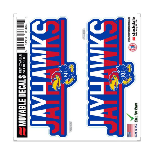 Kansas Jayhawks COLOR DUO All Surface Decal 6" x 6"