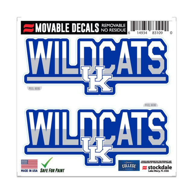 Calcomanía para todo tipo de superficies COLOR DUO de Kentucky Wildcats, 6" x 6"