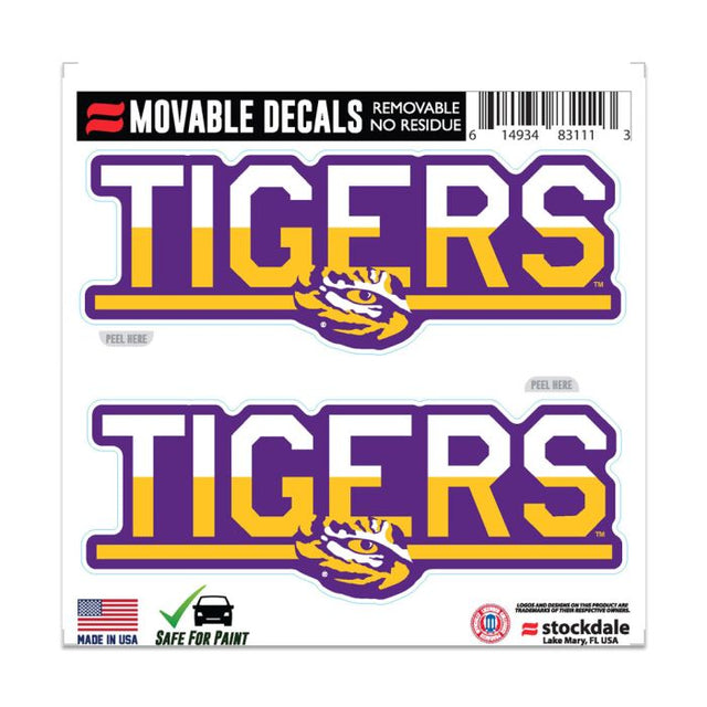 LSU Tigers COLOR DUO All Surface Decal 6" x 6"