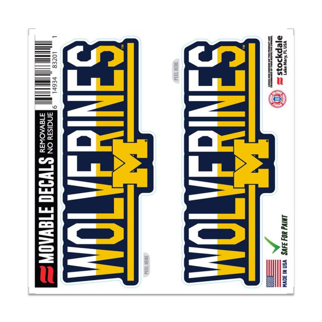 Michigan Wolverines COLOR DUO All Surface Decal 6" x 6"