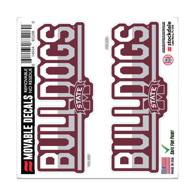 Mississippi State Bulldogs COLOR DUO All Surface Decal 6" x 6"