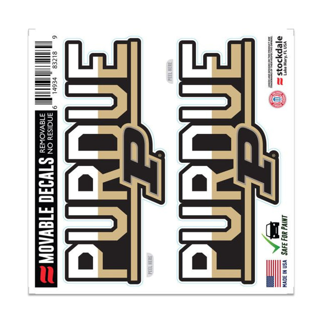 Calcomanía para todo tipo de superficies COLOR DUO de Purdue Boilermakers, 6" x 6"