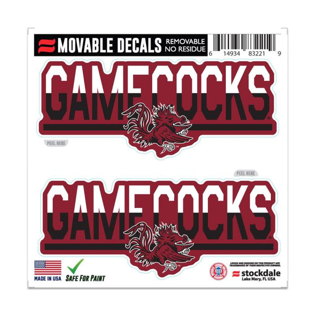 South Carolina Gamecocks COLOR DUO All Surface Decal 6" x 6"