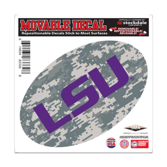 LSU Tigers CAMO 全表面贴花 6 英寸 x 6 英寸