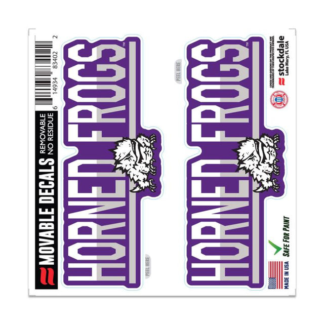 TCU Horned Frogs COLOR DUO All Surface Decal 6" x 6"