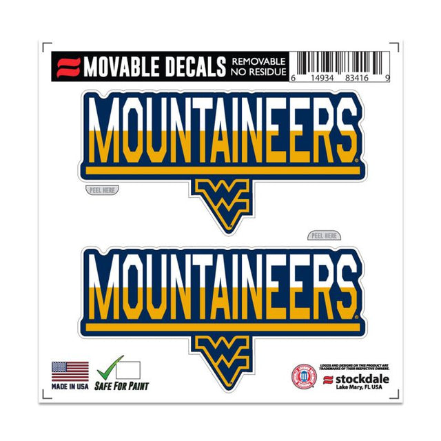 West Virginia Mountaineers COLOR DUO All Surface Decal 6" x 6"