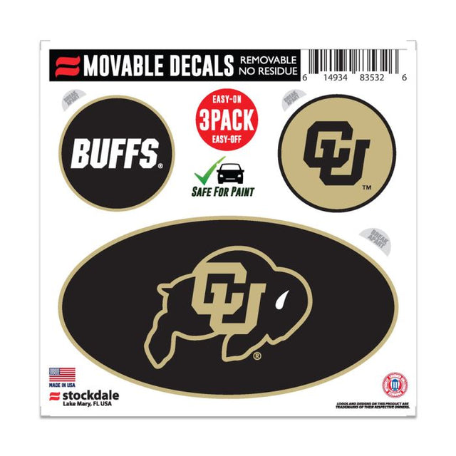 Calcomanía para todo tipo de superficies de los Colorado Buffaloes, 6" x 6"