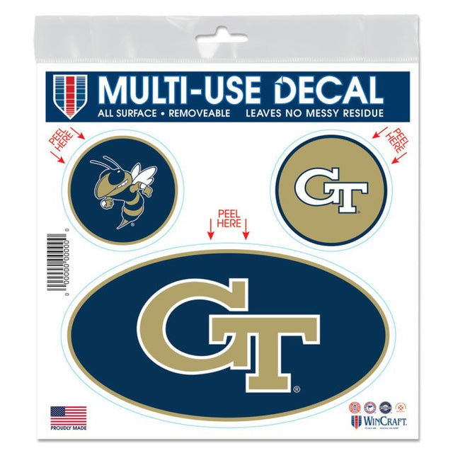 Georgia Tech Yellow Jackets All Surface Decal 6" x 6"