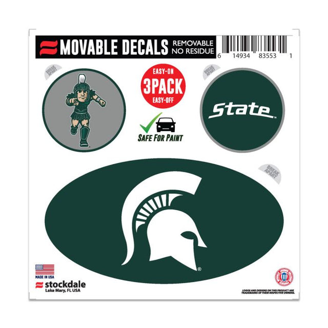 Calcomanía para todo tipo de superficies de los Spartans de Michigan State, 6" x 6"