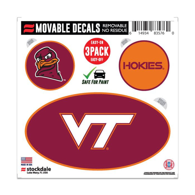 Calcomanía para todas las superficies de Virginia Tech Hokies, 6" x 6"