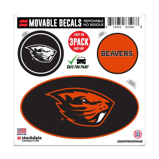 Calcomanía para todas las superficies de Oregon State Beavers, 6" x 6"