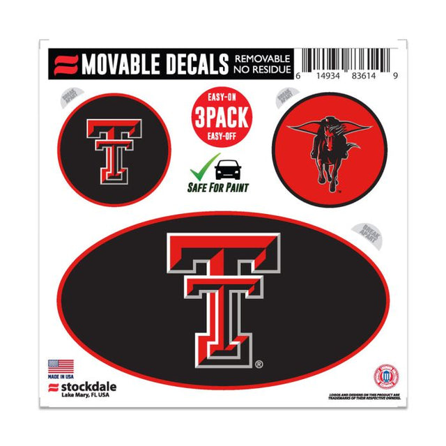 Calcomanía para todas las superficies de los Texas Tech Red Raiders, 6" x 6"