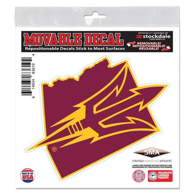 Arizona State Sun Devils STATE All Surface Decal 6" x 6"