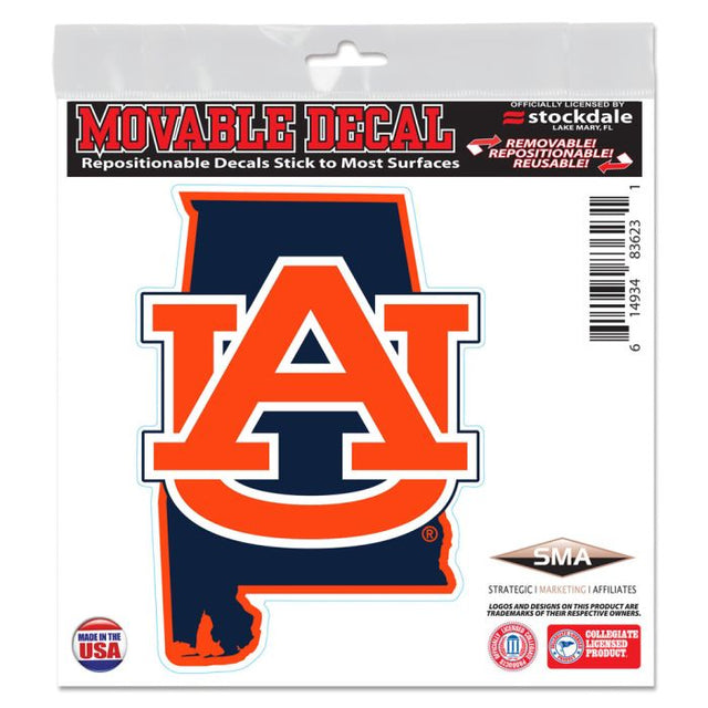 Auburn Tigers STATE All Surface Decal 6" x 6"