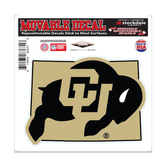 Colorado Buffaloes STATE All Surface Decal 6" x 6"