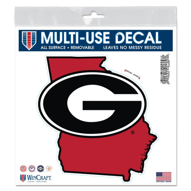 Georgia Bulldogs STATE All Surface Decal 6" x 6"