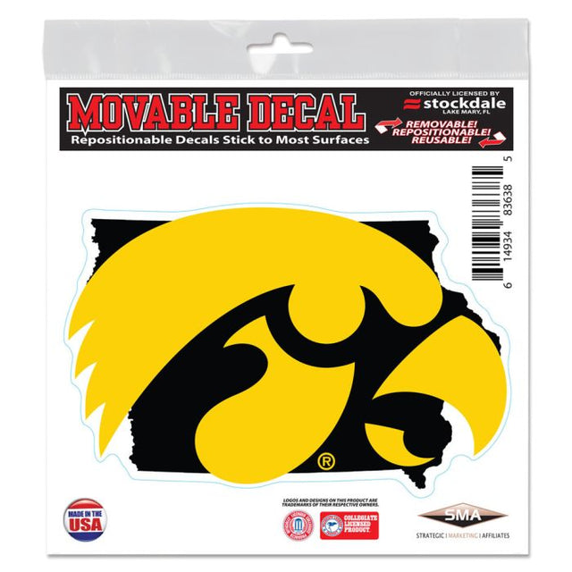 Iowa Hawkeyes STATE All Surface Decal 6" x 6"