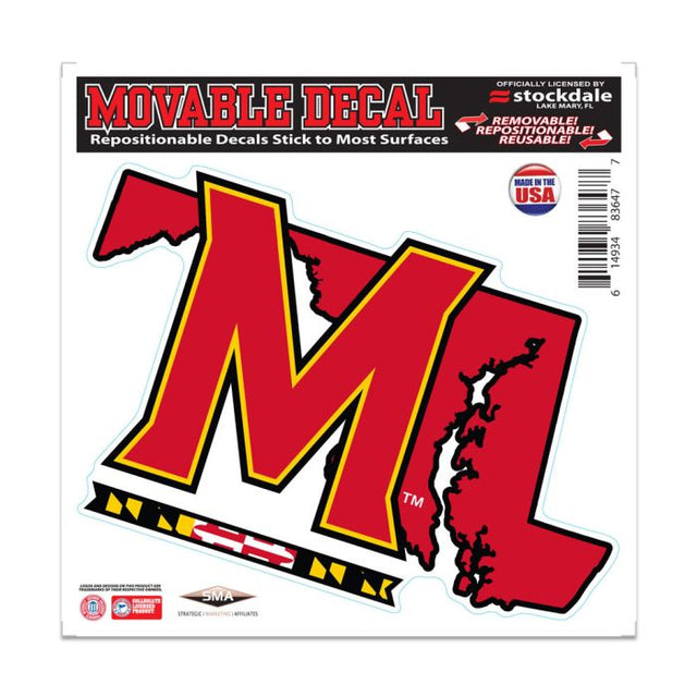 Maryland Terrapins STATE All Surface Decal 6" x 6"