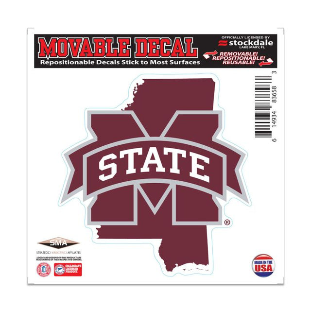 Mississippi State Bulldogs STATE All Surface Decal 6" x 6"