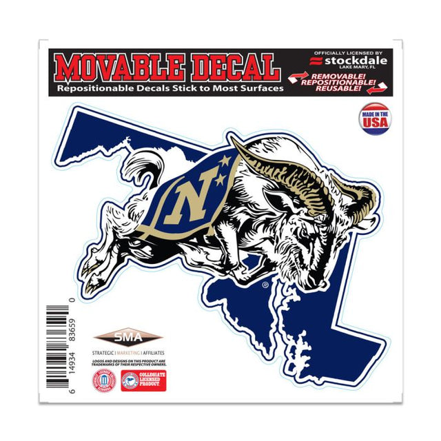 Navy Midshipmen STATE All Surface Decal 6" x 6"