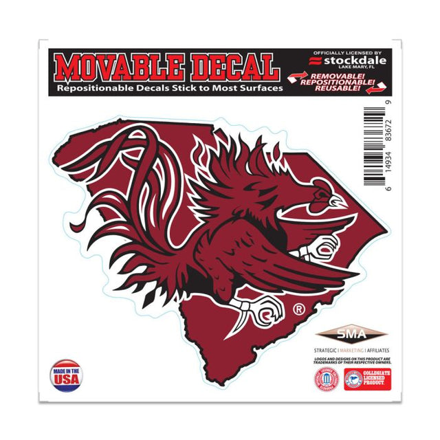 South Carolina Gamecocks STATE All Surface Decal 6" x 6"