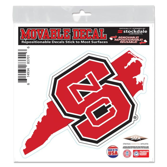 NC State Wolfpack STATE All Surface Decal 6" x 6"