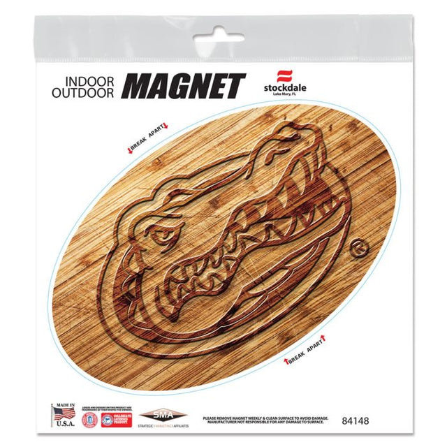 Imanes de madera para exteriores de Florida Gators, 6" x 6"