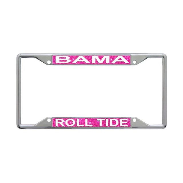 Alabama Crimson Tide GLITTER BACKGROUND Lic Plt Frame S/S Printed