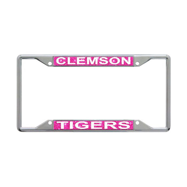 Clemson Tigers GLITTER BACKGROUND Lic Plt Frame S/S Printed