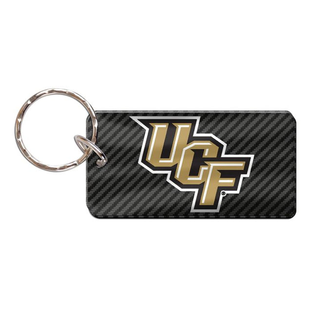 UCF Knights CARBON Keychain Rectangle