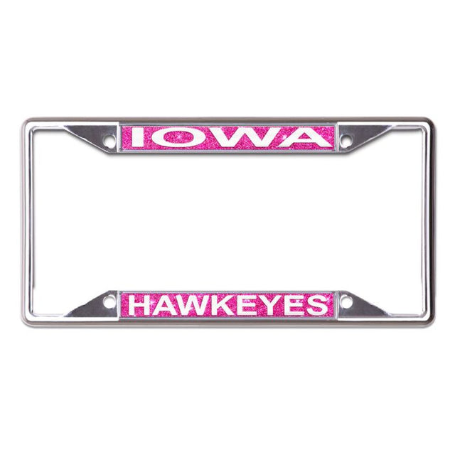 Iowa Hawkeyes GLITTER BACKGROUND Lic Plt Frame S/S Printed