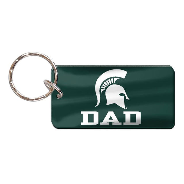 Llavero rectangular de los Spartans del estado de Michigan