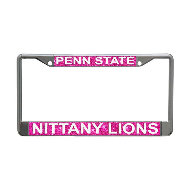 Penn State Nittany Lions GLITTER BACKGROUND Lic Plt Frame S/L Printed