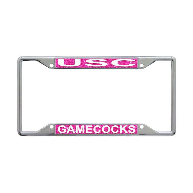 South Carolina Gamecocks GLITTER BACKGROUND Lic Plt Frame S/S Printed