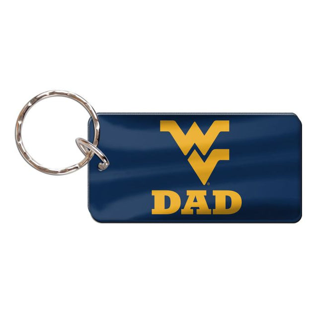 Llavero rectangular de los West Virginia Mountaineers