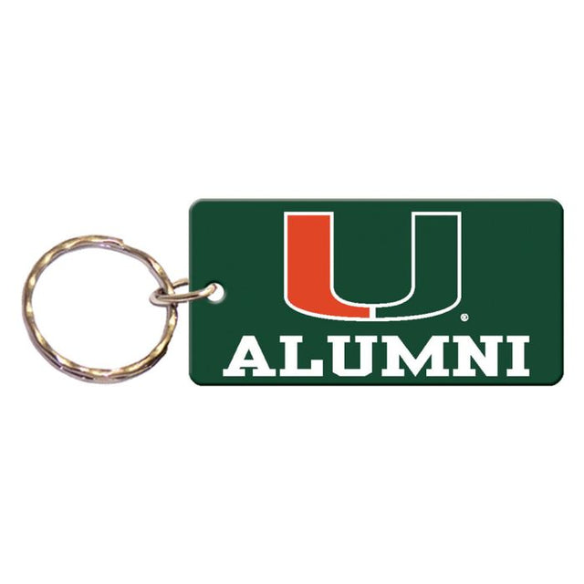 Llavero rectangular de los Miami Hurricanes