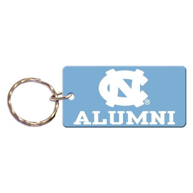 Llavero rectangular de los Tar Heels de Carolina del Norte