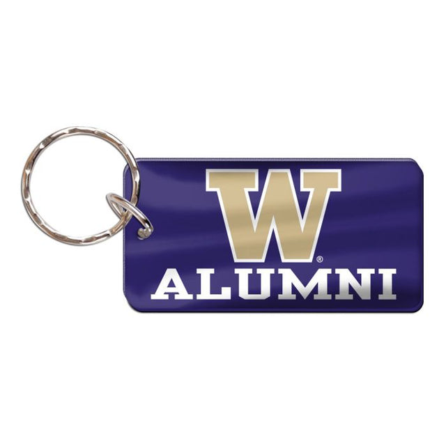 Llavero rectangular de Washington Huskies