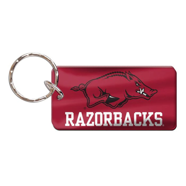 Llavero rectangular de los Arkansas Razorbacks