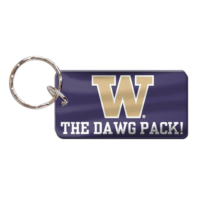 Llavero rectangular de Washington Huskies