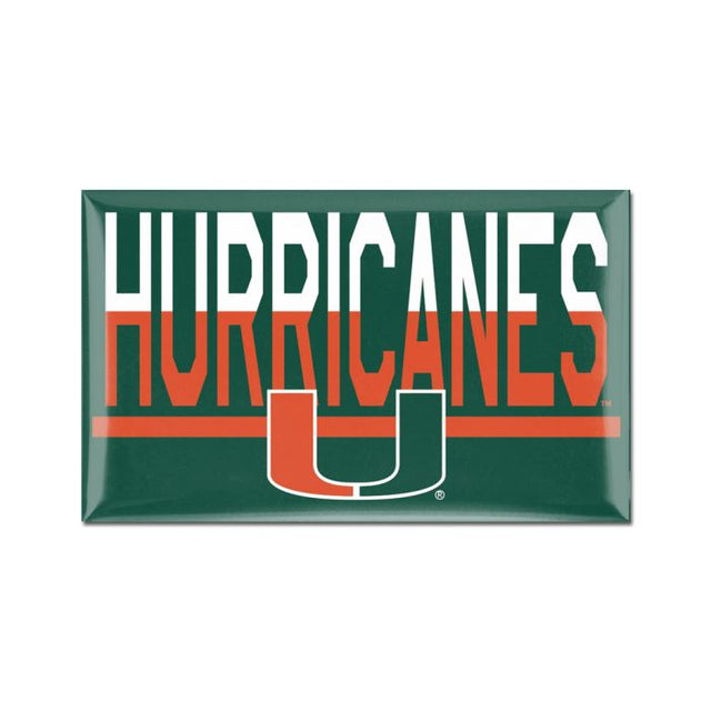 Miami Hurricanes HURRICANES Domed Magnets 3" x 5"